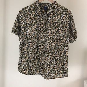 Basic Editions Floral Button Down